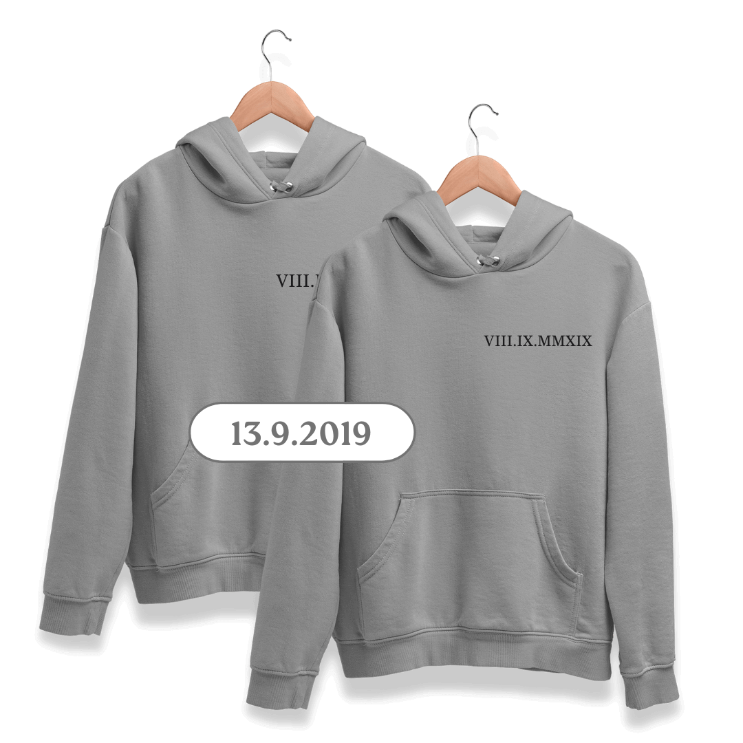 Pack - x2 Sweatshirt com Capucho Personalizada Data Romana