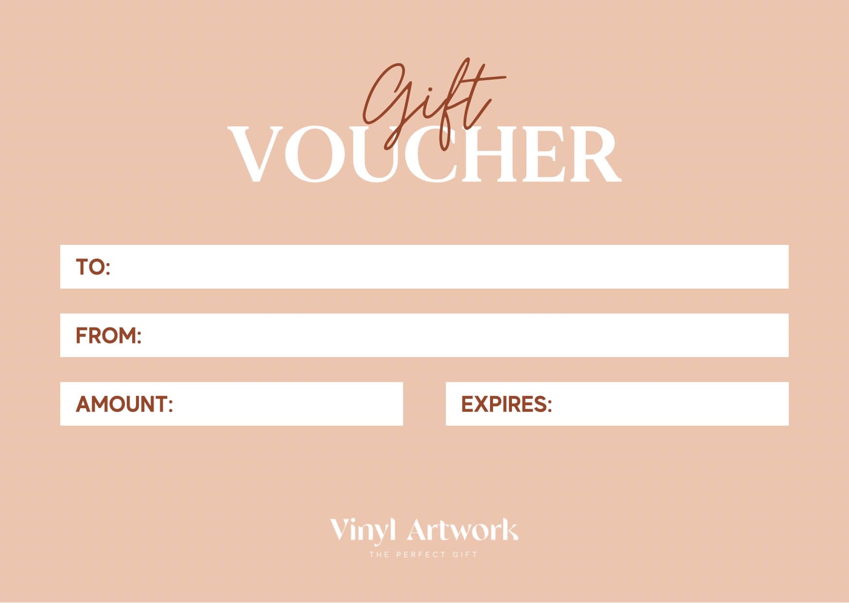 Customizable Gift Card Perfect for Any Occasion - Vinyl Artwork