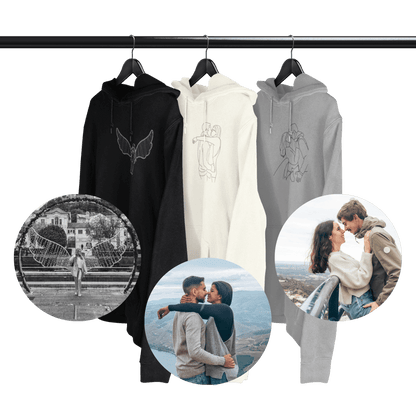 Hanging Hoodies in Black, Cream, and Grey - Personalized Gift Idea for Any Occasion